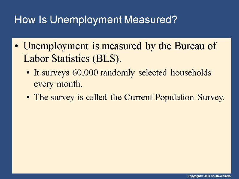 How Is Unemployment Measured? Unemployment is measured by the Bureau of Labor Statistics (BLS).